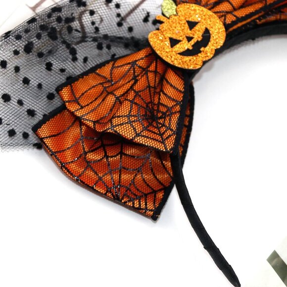 Halloween Headbands Pumpkin Bow Design Hair Bands Happy Halloween Party - Picture 7 of 9